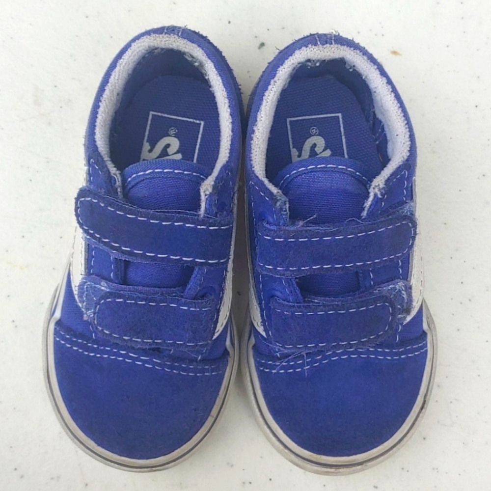 Vans Toddlers Checkerboard Old Skool V Royal Blue